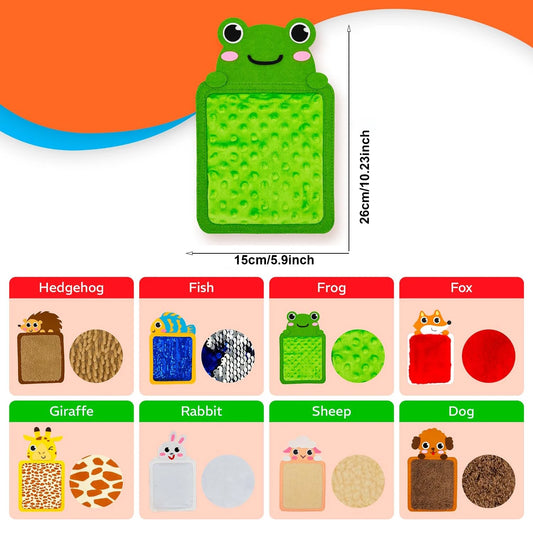 Montessori Animal Themed Sensory Mat Patches Assorted Textured, Colorful, and Interactive Sensory Wall Autistic Kids Ages 3-5