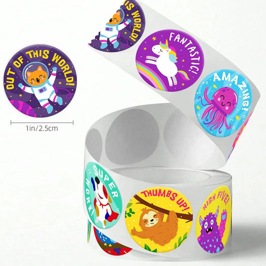 100 Pcs Motivational Stickers for Kids,Teacher Reward Stickers Potty Training Sticker for School Class Tools room Home Cute Positive Kawaii