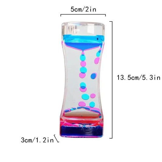 Liquid Motion Bubbler Timer Pack of Colorful Hourglass Liquid Bubbler Fidget Sensory Anxiety Calm Autism Children Activity Relax SEL