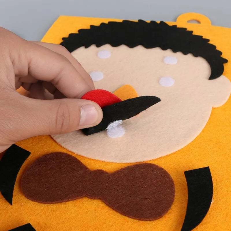 DIY Emotion Change Puzzle Toys Creative Facial Expression Kids Learning Educational Toys for Children Funny Set Fun Gift SEL School Primary School Homeschool Feeling