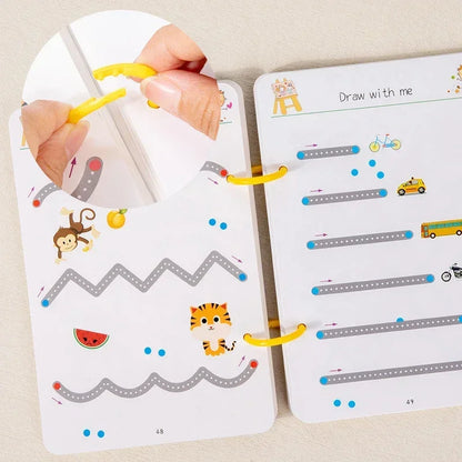 Magical Tracing Workbook Control Training Book Reusable Magic Practice Copybook Children Montessori Drawing Education Stationery Learning Writting