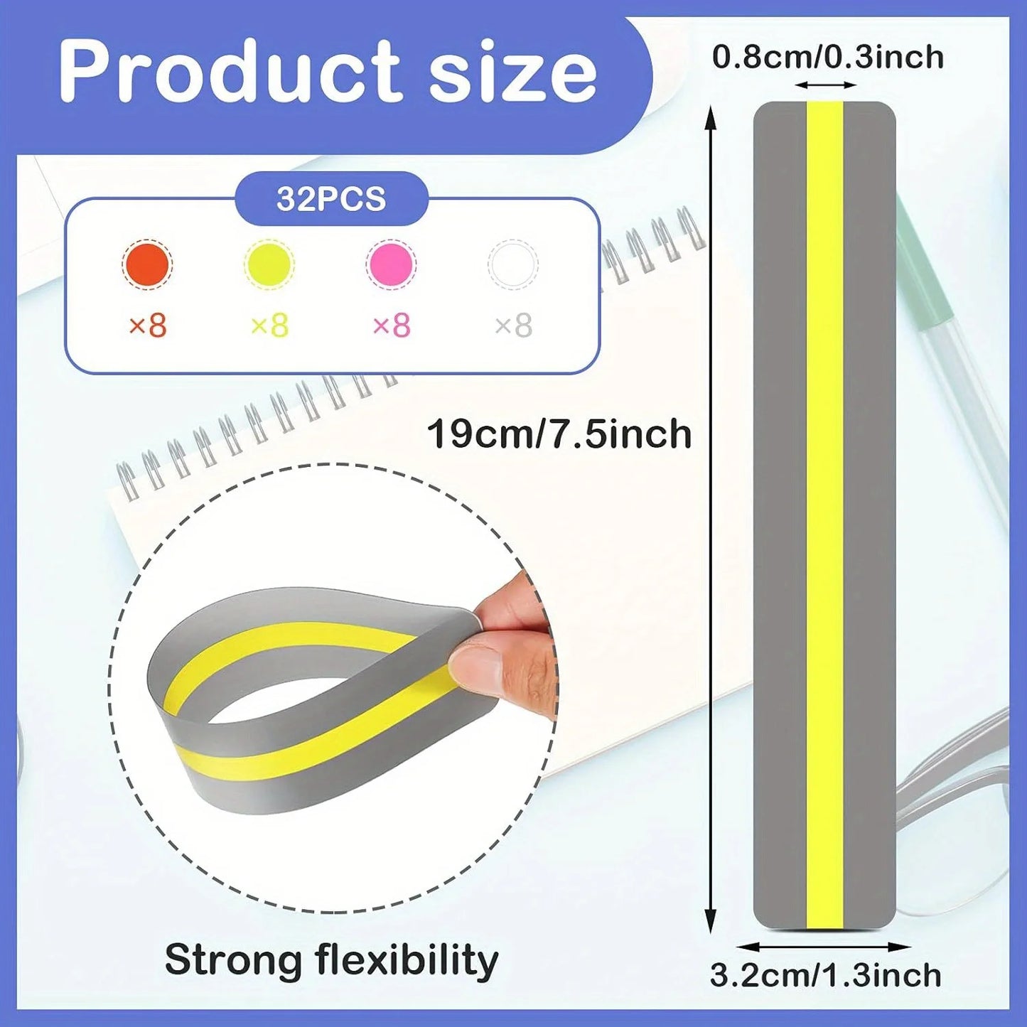 30 Pieces Colorful Bookmark- Guided Reading Strips，Helps with Dyslexia for Students and Teacher Classroom Supply Assistant Aids Colorfull Helpfull Rulers Reading