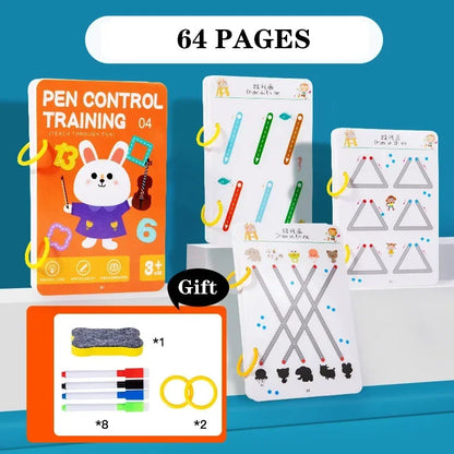Magical Tracing Workbook Control Training Book Reusable Magic Practice Copybook Children Montessori Drawing Education Stationery Learning Writting