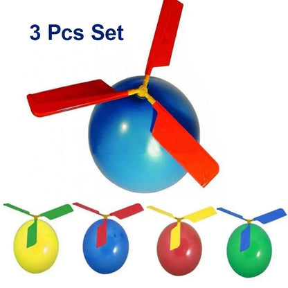 3/6 Pcs Children Balloon Airplane Outdoor Toy Science Experiment Mechanics Teaching Balloon Helicopter