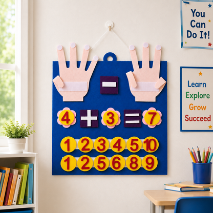 Kids Montessori Toys Felt Finger Numbers Math Toy Children Counting Early Learning Educational Toys Toddlers Intelligence Game