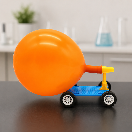 DIY Balloon Car Racer 3D Puzzle Science Experiment Kits Balloon Powered Car for Boy Girls Kids Birthday Gift Children