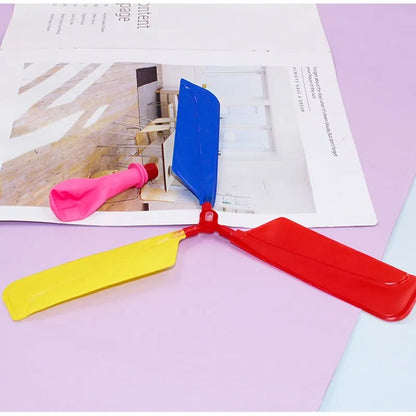3/6 Pcs Children Balloon Airplane Outdoor Toy Science Experiment Mechanics Teaching Balloon Helicopter