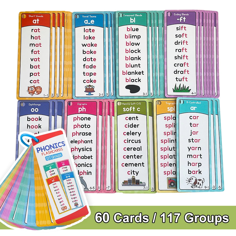 Montessori Phonics Word Lists Cards English Vocabulary Building Learning Flashcards Teacher Teaching Aids Classroom Must Haves Reading Read Learn Start