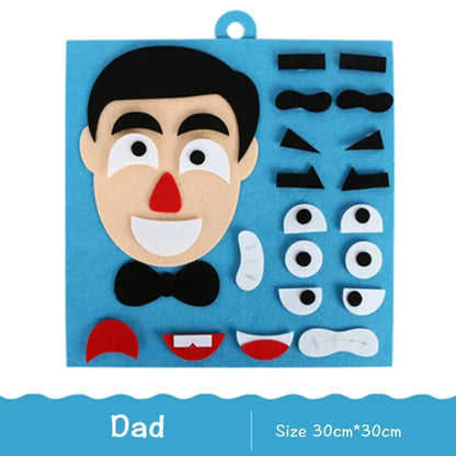 DIY Emotion Change Puzzle Toys Creative Facial Expression Kids Learning Educational Toys for Children Funny Set Fun Gift SEL School Primary School Homeschool Feeling