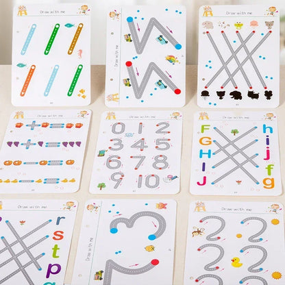 Magical Tracing Workbook Control Training Book Reusable Magic Practice Copybook Children Montessori Drawing Education Stationery Learning Writting