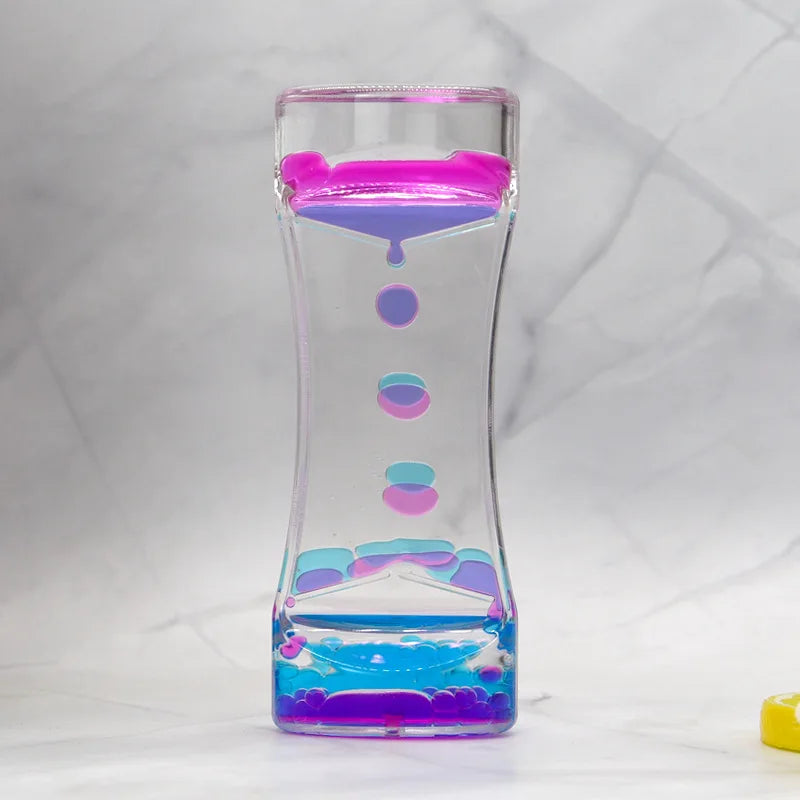 Liquid Motion Bubbler Timer Pack of Colorful Hourglass Liquid Bubbler Fidget Sensory Anxiety Calm Autism Children Activity Relax SEL