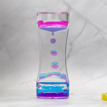 Liquid Motion Bubbler Timer Pack of Colorful Hourglass Liquid Bubbler Fidget Sensory Anxiety Calm Autism Children Activity Relax SEL