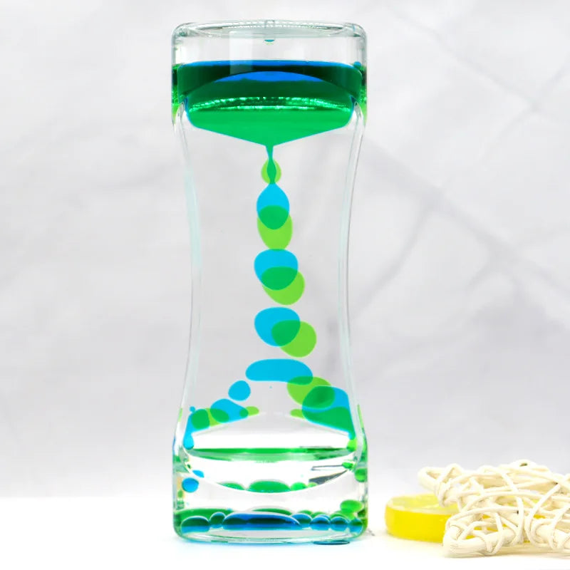 Liquid Motion Bubbler Timer Pack of Colorful Hourglass Liquid Bubbler Fidget Sensory Anxiety Calm Autism Children Activity Relax SEL