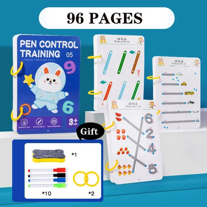 Magical Tracing Workbook Control Training Book Reusable Magic Practice Copybook Children Montessori Drawing Education Stationery Learning Writting