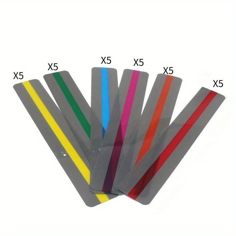30 Pieces Colorful Bookmark- Guided Reading Strips，Helps with Dyslexia for Students and Teacher Classroom Supply Assistant Aids Colorfull Helpfull Rulers Reading