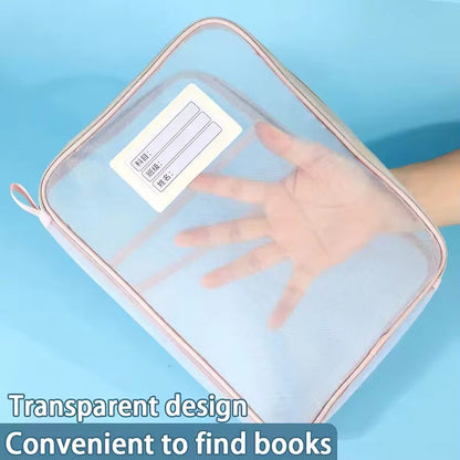 A4 Student Teacher Books Purple Storage Bags Large Capacity Stationery Organizer Bag Folders School Office Supplies Stationary Bag Papers